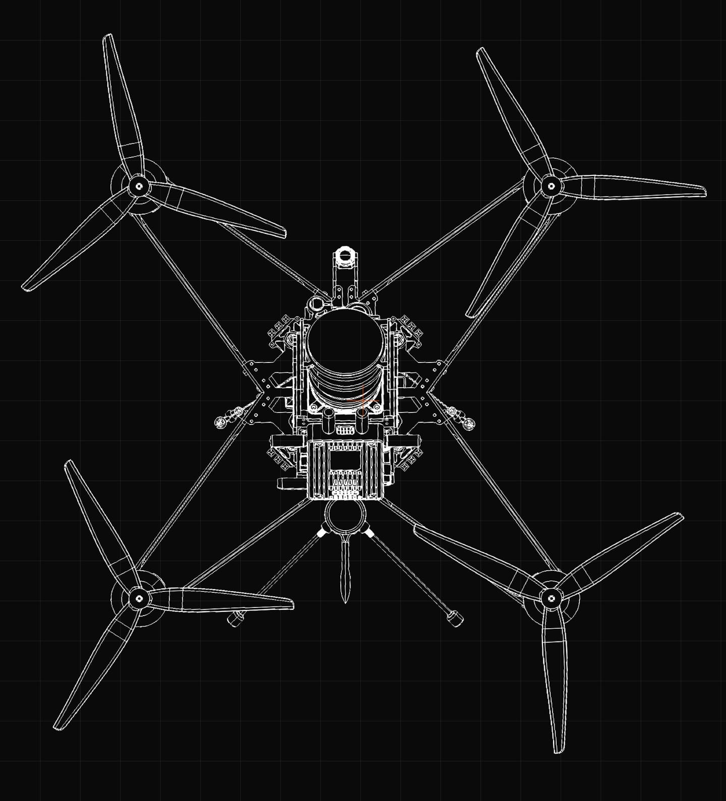 CAD drawing of the airframe
