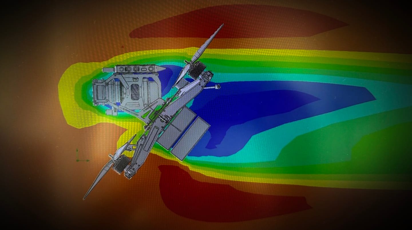 CFD simulation of the airframe with the camera package